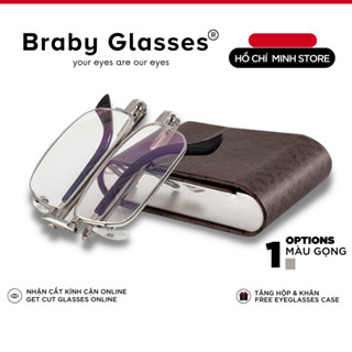  Gọng kính lão đọc sách gấp gọn cao cấp nam nữ Braby Glasses viễn thị cho người lớn tuổi kim loại chống rỉ KL05 
