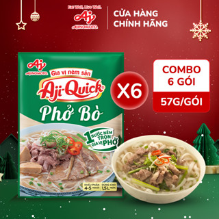  Combo 6 Gói Gia Vị Nêm Sẵn Aji-Quick® Phở Bò 57g Gói 