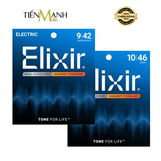   Chính Hãng  Dây Đàn Guitar Điện Elixir 12002 12052 - Phủ Nanoweb Cỡ 9 10 