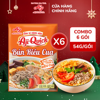  Combo 6 Gói Gia Vị Nêm Sẵn Aji-Quick® Bún Riêu Cua 54g Gói 