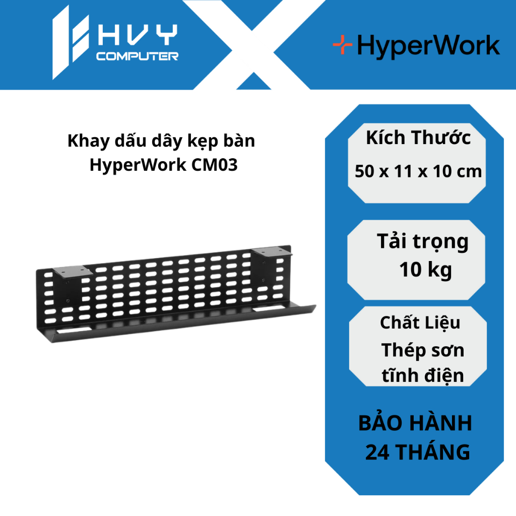 Khay dấu dây kẹp bàn HyperWork CM03