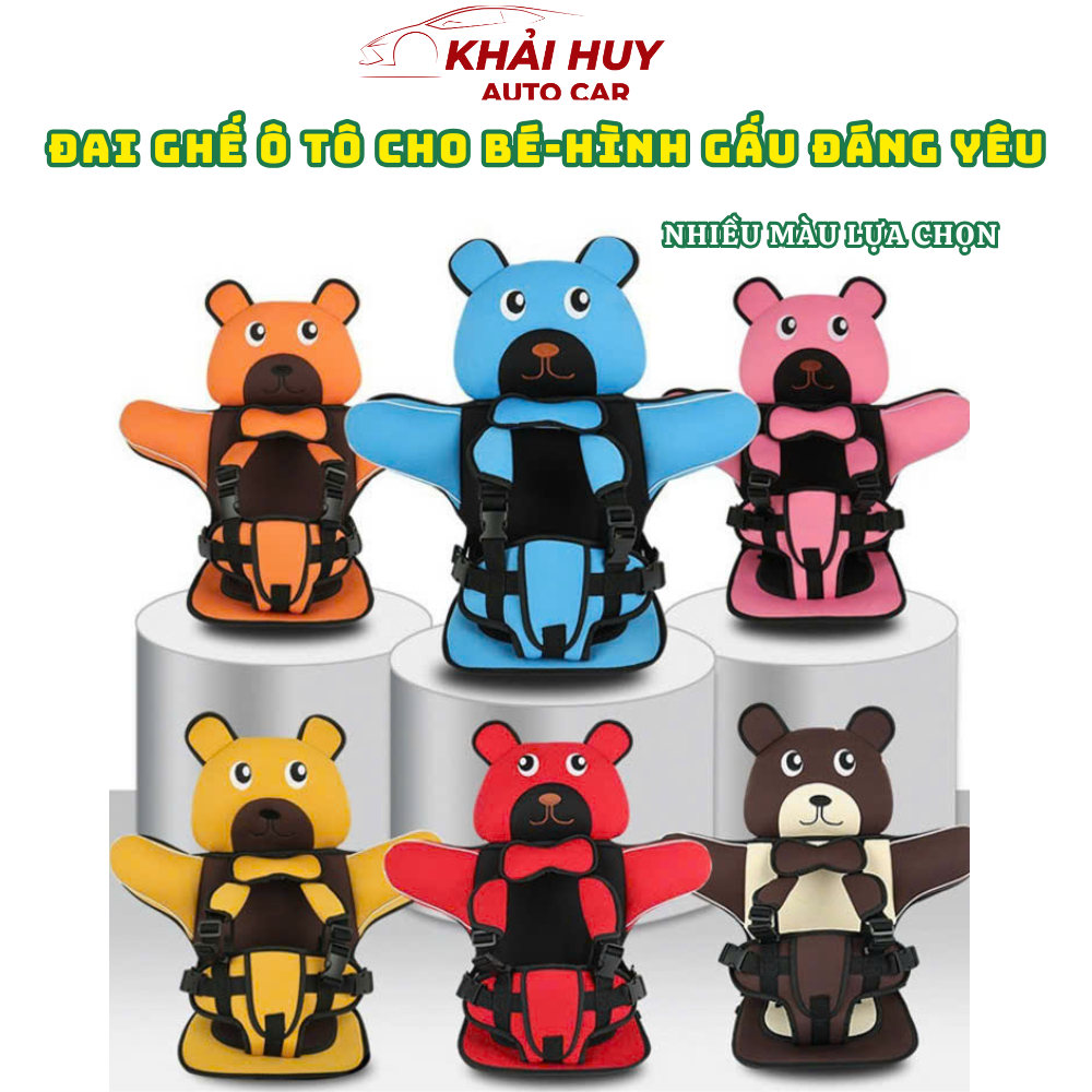 Đai Ghế Ô Tô Cho Bé Hình Gấu Đáng Yêu