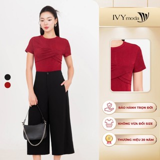  Áo thun nữ ôm body Áo công sở hiện đại dạo phố nữ IVY moda MS 57T0244 