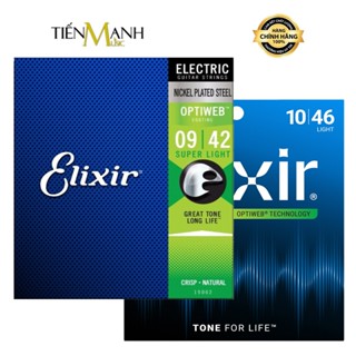   Chính Hãng  Dây Đàn Guitar Điện Elixir 19002 19052 - Phủ Optiweb Cỡ 9 10 