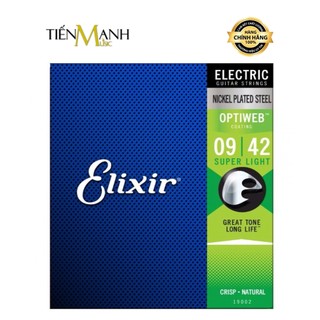 [Chính Hãng] Dây Đàn Guitar Điện Elixir 19002, 19052 - Phủ Optiweb Cỡ 9, 10
