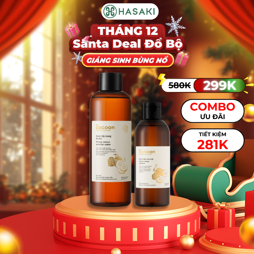 [DAILY] Combo Cocoon Nước Tẩy Trang Bí Đao 500ml + Gel Rửa Mặt Bí Đao 310ml Hasaki Sản Phẩm Chính Hãng | BigBuy360 - bigbuy360.vn