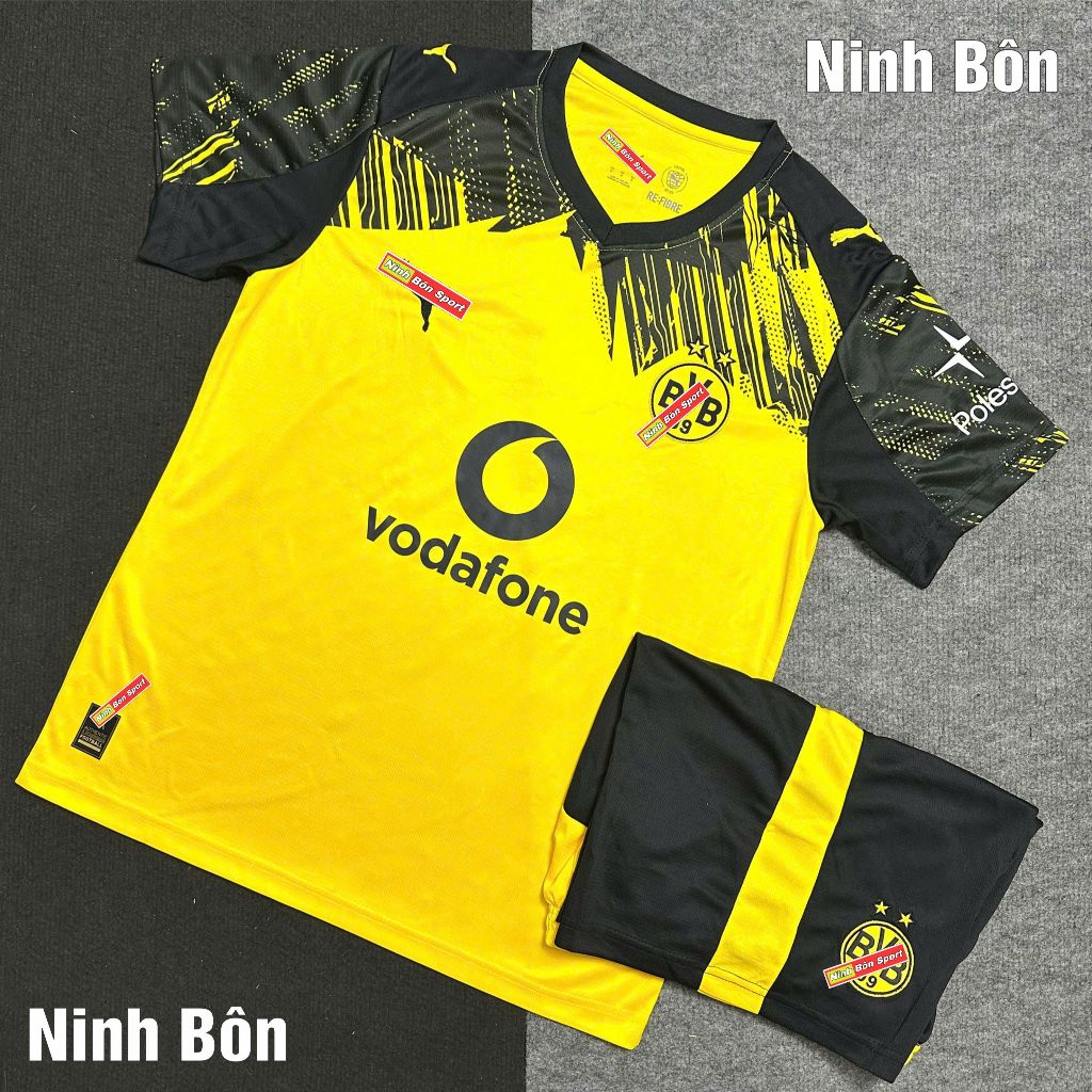 Bộ Quần Áo Bóng Đá CLB Borussia Dortmund 25/26 Sân Nhà 25/26 - Chuẩn Thi Đấu - Vải Polyester Gai Thá