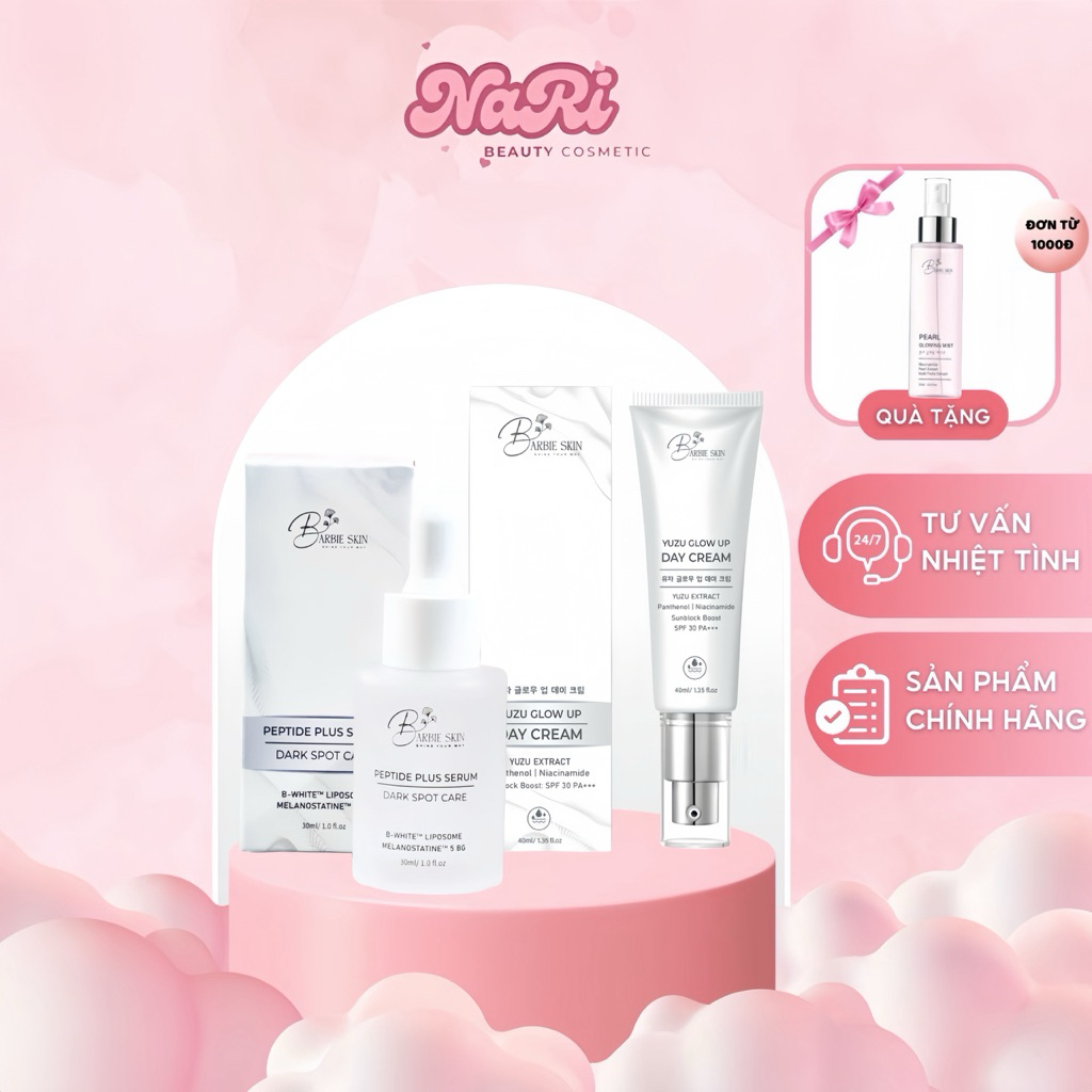 [TẶNG QUÀ] COMBO KEM FACE + SERUM PEPTIDE BARBIE SKIN GIÚP DA TRẮNG HỒNG, SÁNG BÓNG