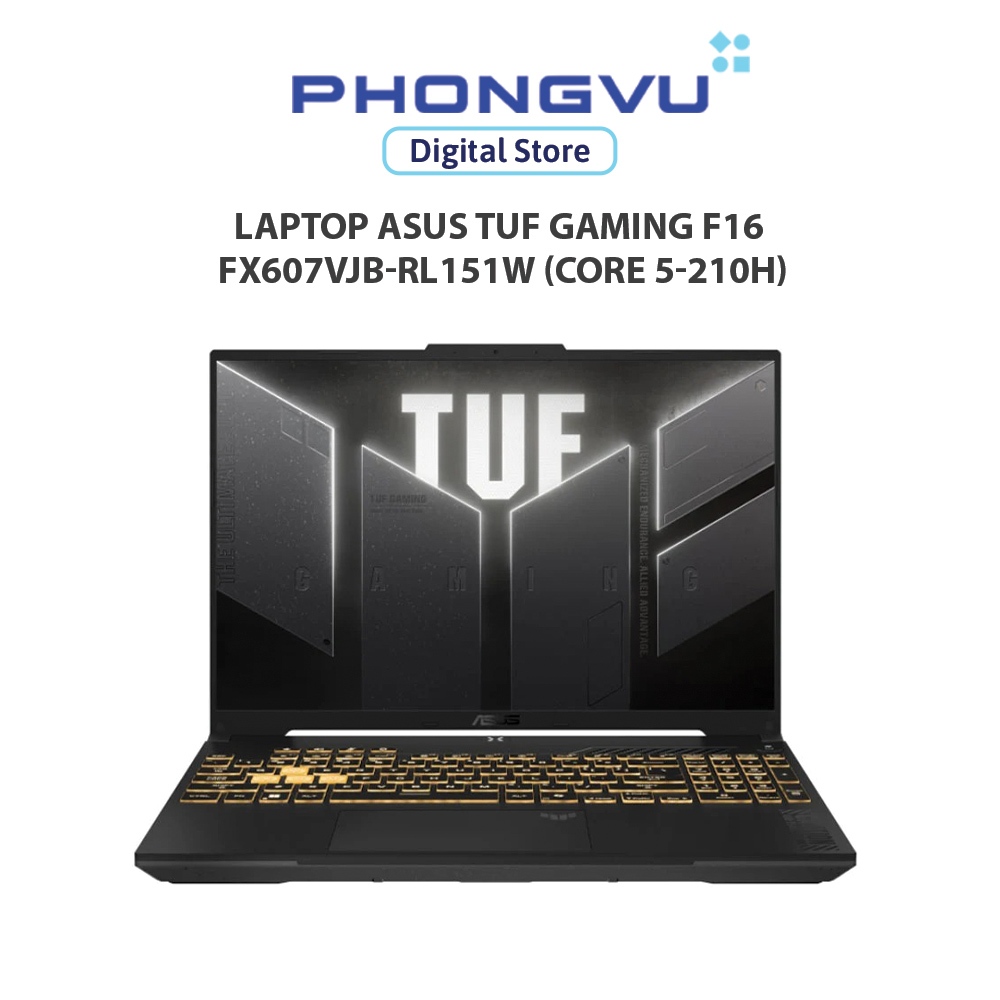 Laptop Asus TUF Gaming F16 FX607VJB-RL151W (Core 5-210H) (Đen) - Bảo hành 24 tháng