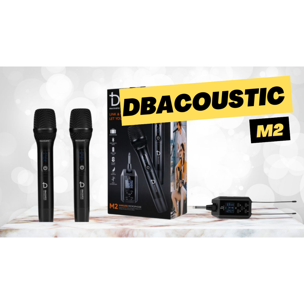 Micro không dây dbacoustic M2 | Tích hợp sẵn 8 chế độ Effect | Micro Không Dây Loa Kéo Đa Năng