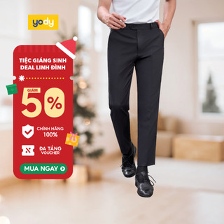  🌸SALE TẾT🌸 Quần âu nam cạp di động YODY kiểm soát mùi chống tia UV QAM7021 MOTR25A086 