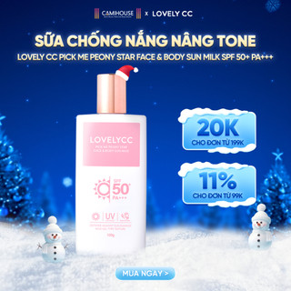  Sữa chống nắng toàn thân LovelyCC Pick Me Peony Star Face & Body Sun Milk SPF50+ PA+++UV100ml bảo vệ toàn diện CAMIHOUSE 