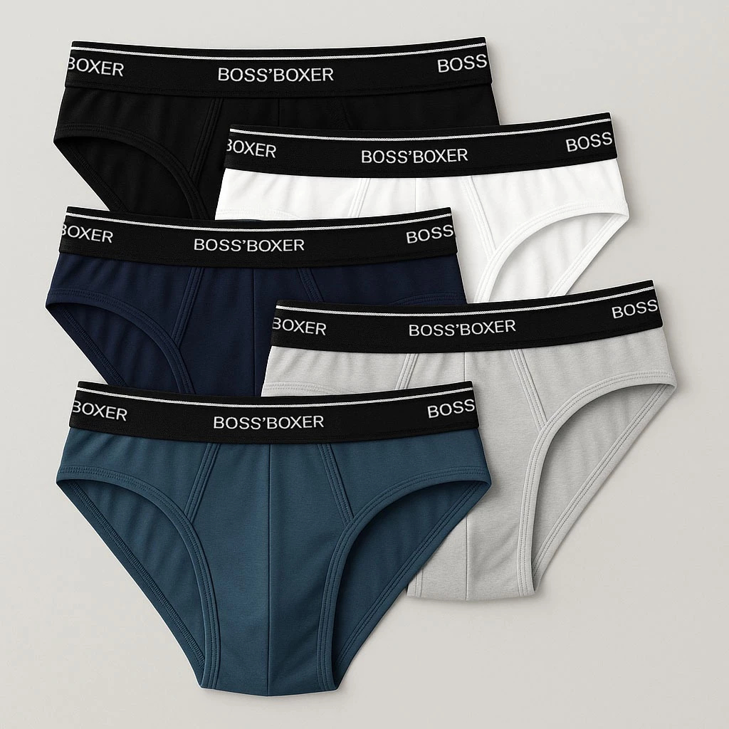 Quần Lót Nam Boxer Thun Lạnh Cao Cấp Thoáng Khí Co Giãn 4 Chiều Set 5 Màu BO02