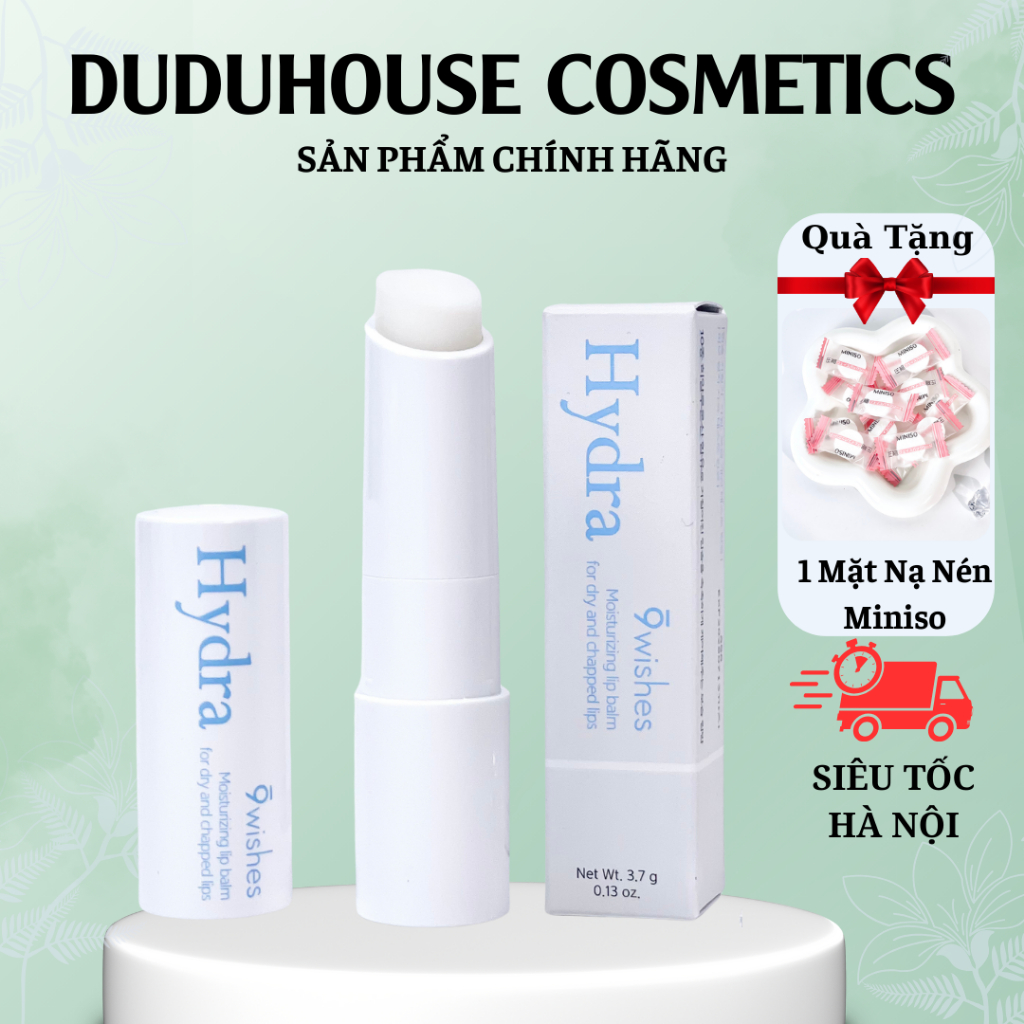 Son dưỡng môi 9 WISHES Hydra Lip Balm Hỗ Trợ Giảm Khô Nứt Nẻ 3.7g Duduhouse
