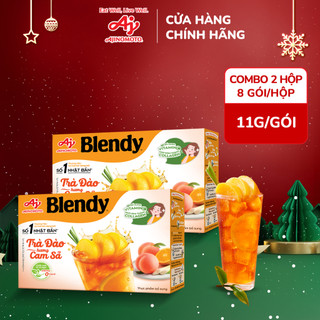  Combo 2 Trà Đào Hương Cam Sả Blendy® 11g Gói  1 Hộp 8 Gói  