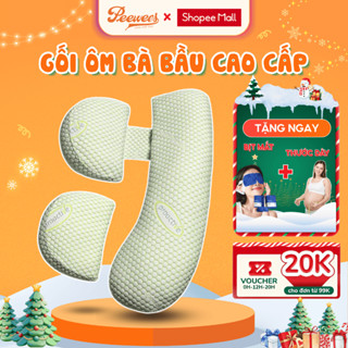  Gối Ôm Bà Bầu Cao Cấp 2 Trong 1 PEEWEES Thiết Kế Thông Minh Giảm Tối Đa Đau Lưng Nâng Đỡ Bụng Giúp Mẹ Bầu Ngủ Ngon 
