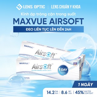  Kính áp tròng trong suốt 1 ngày Airsoft HD – tầm nhìn sắc nét chống khô mắt đeo được 24h liên tục 