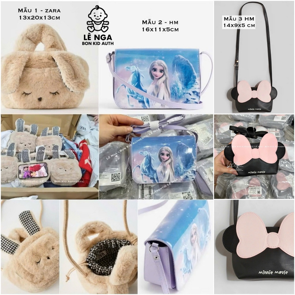 [BONKID] Túi đeo chéo cho bé gái HM, ZARA  UK/US/CN/ES