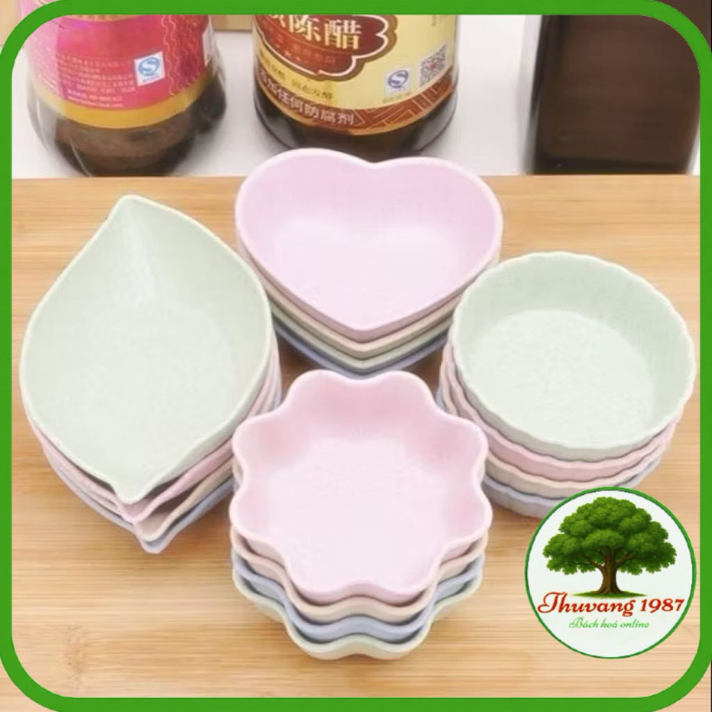 Combo 2 Chén đựng gia vị đĩa đựng nước chấm lúa mạch
