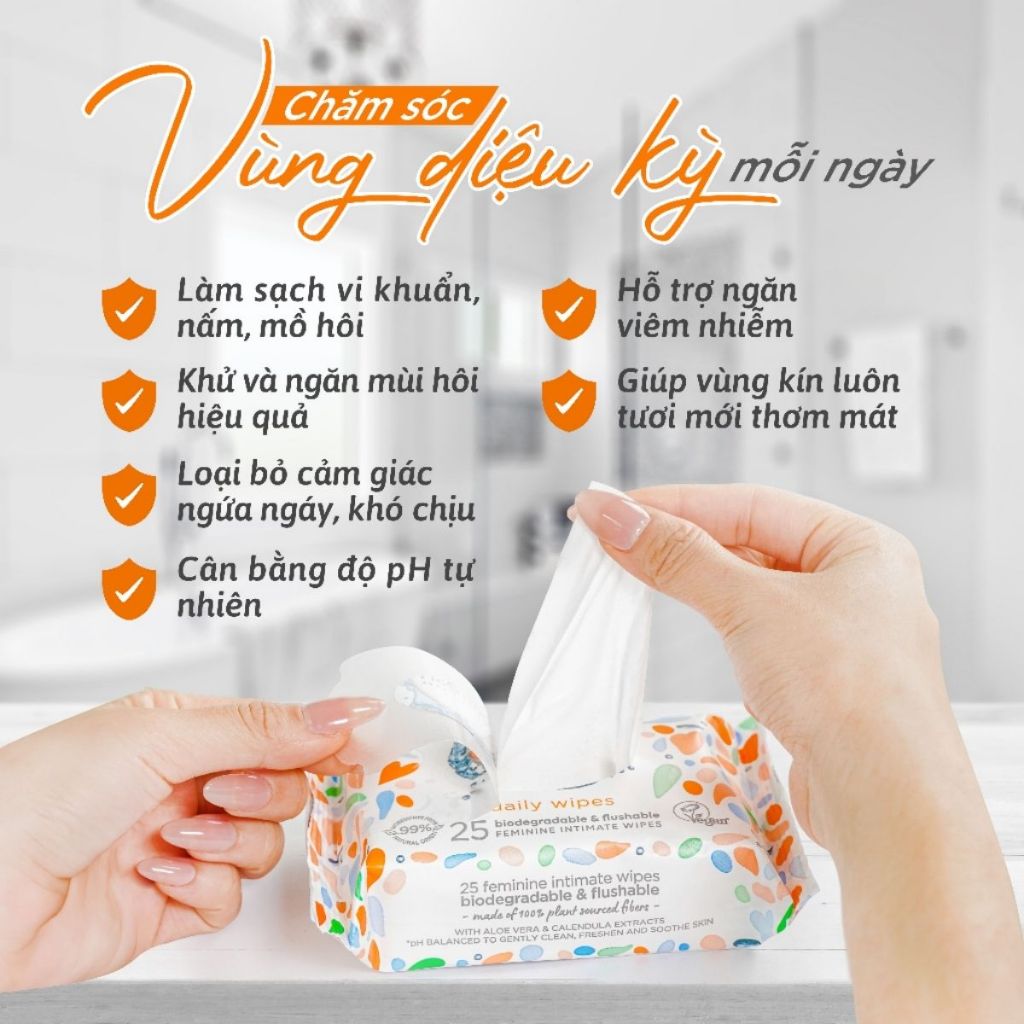 (Chính hãng Anh Quốc) Khăn Ướt Vệ Sinh Vùng Kín Femfresh nhập khẩu