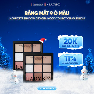    MÀU 01  Bảng phấn mắt 9 ô LADYBIZ tông EUNOIA Eye Shadow City Girl Mood màu nhũ mờ chính hãng Hàn Quốc - CAMIHOUS 