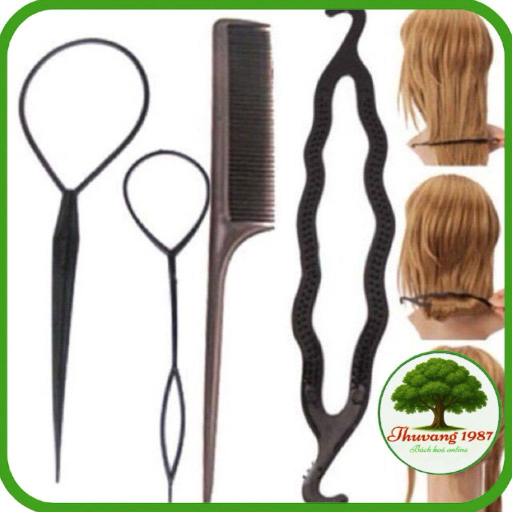 Bộ Dụng cụ búi tóc tạo kiểu tóc 4 món