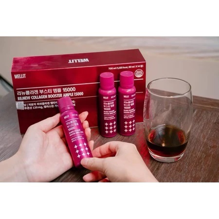 Nước uống Collagen Wellit 15000mg Hàn Quốc 14 chai x 50ml