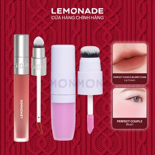  Combo Son bùn ẩm Lemonade Perfect Couple Blurry Stain Lip Cream 3,5g và Má kem mịn lì Lemonade Perfect Couple Blush 8,5g 