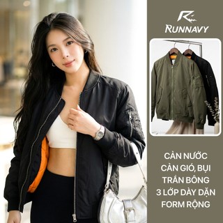  Áo jacket nữ bomber pilot trần bông 3 lớp áo khoác cản gió cản nước chống bụi WJK301 
