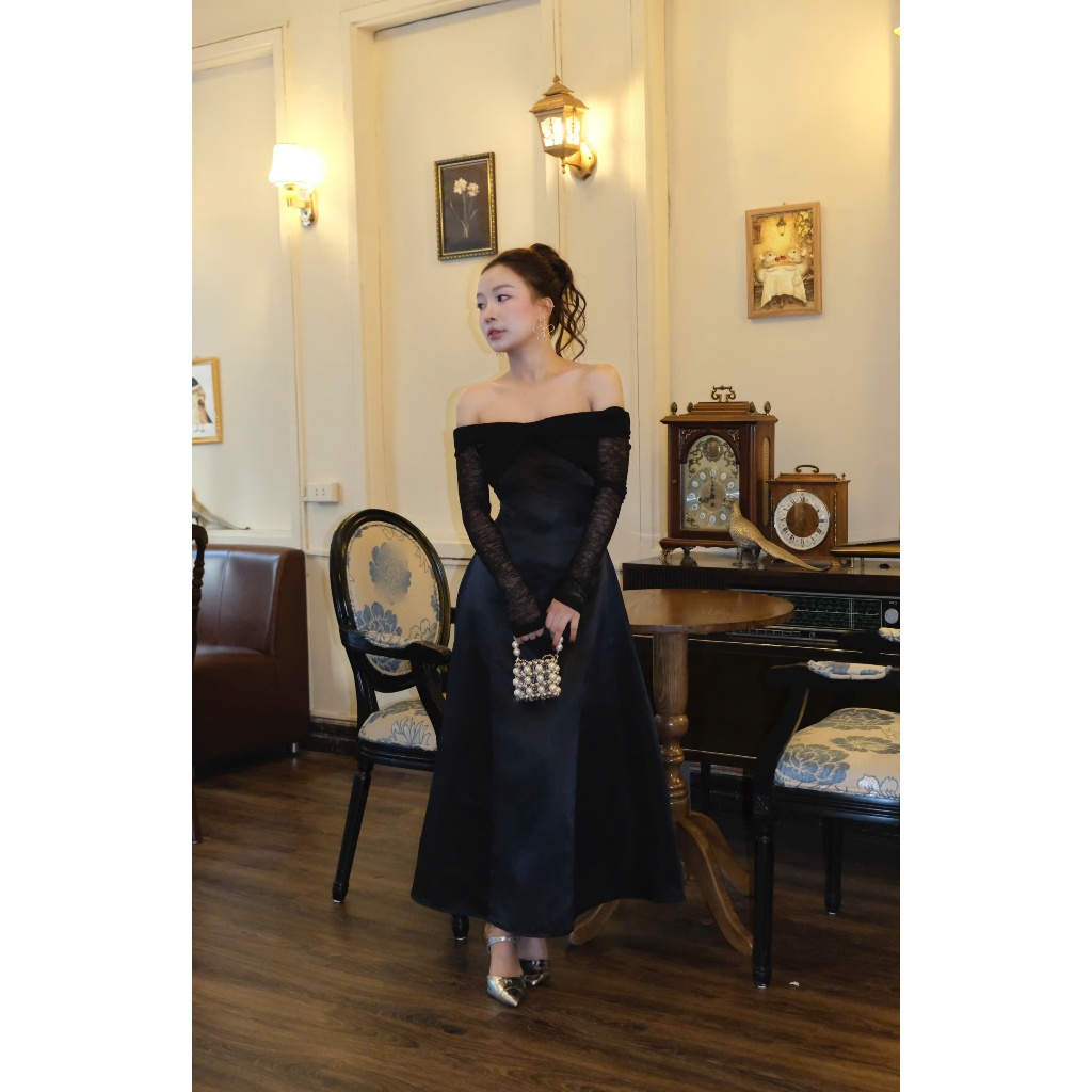 Váy Tafra Trễ Vai Dáng Xòe – Phối Thun Co Giãn, Tùng 7 Mảnh, 2 Lớp Chiết Eo Che Khuyết Điểm MioLady | BigBuy360 - bigbuy360.vn