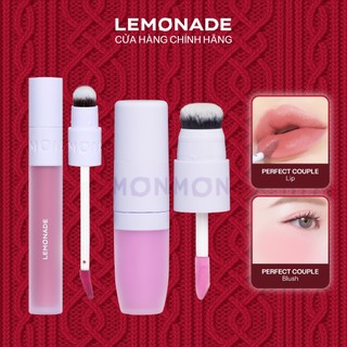  Combo Lemonade Má kem mịn lì thuần chay Perfect Couple Blush 8.5g và Son kem mịn lì thuần chay Perfect Couple Lip 3.5g 