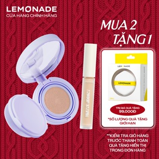  Combo Lemonade Phấn Nước Supermatte No Makeup Cushion 15g,Kem Che Khuyết Điểm Matte Addict Concealer 3g 