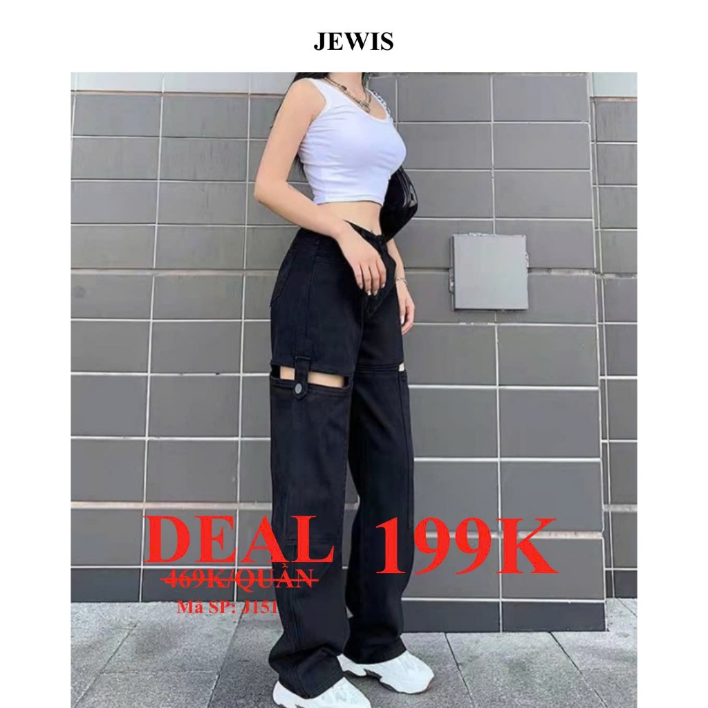 Quần Kaki Suông JEWIS Cắt Xẻ Cá Tính -  J151