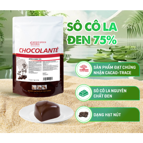 Socola đắng 55-65-75% 100g