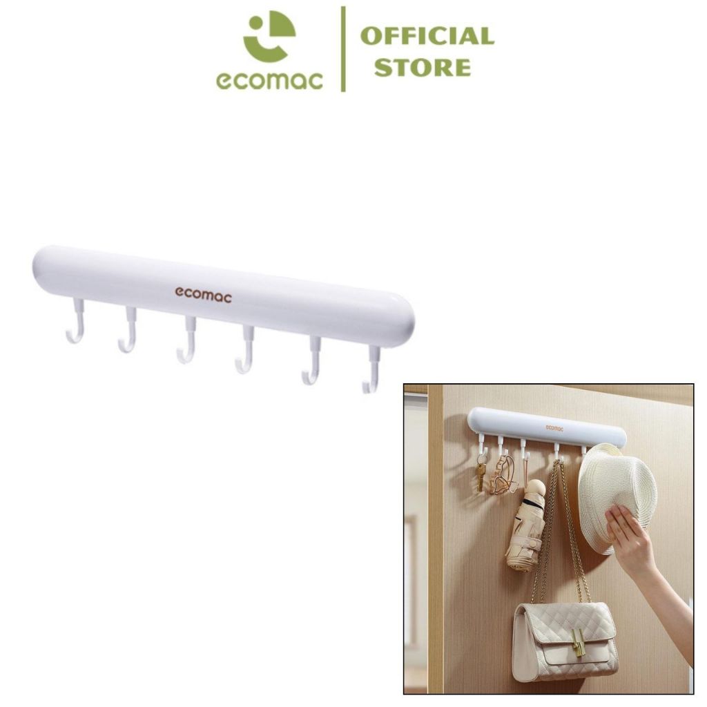 Móc Treo Quần Áo ECOMAC Chịu Lực Không Khoan Tường, Đa Năng Di Chuyển Thông Minh EC18