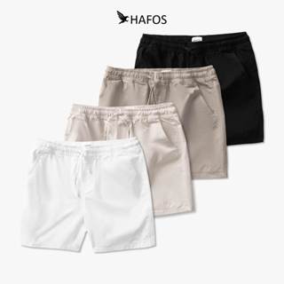  Quần Short Nam HAFOS SoftShort vải Kaki mềm mịn cạp chun trên gối. Quần đùi kaki nam phom siêu hách dáng 