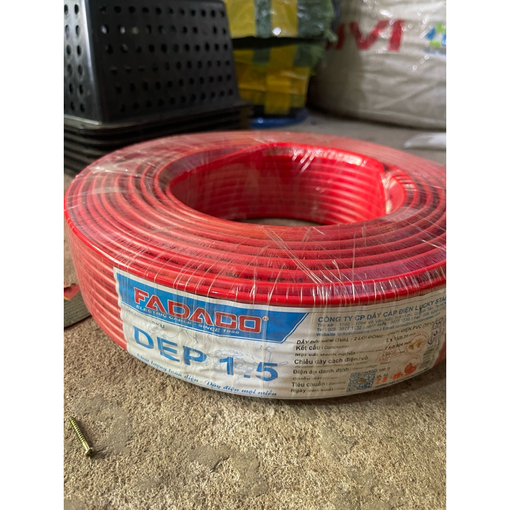 Dây điện đôi dẹp lổi đồng dây đồng FADACO chất luong cao (dây 1.5và 2.5)