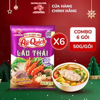  Combo 6 Gói Gia Vị Nêm Sẵn Aji-Quick® Lẩu Thái 50g Gói 