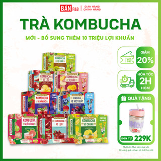  Trà Kombucha Dạng Gói Tiện Lợi Detox Cơ Thể Giàu Lợi Khuẩn Làm Đẹp Dáng Đẹp Da Gồm 8 Vị - Bản F&B 