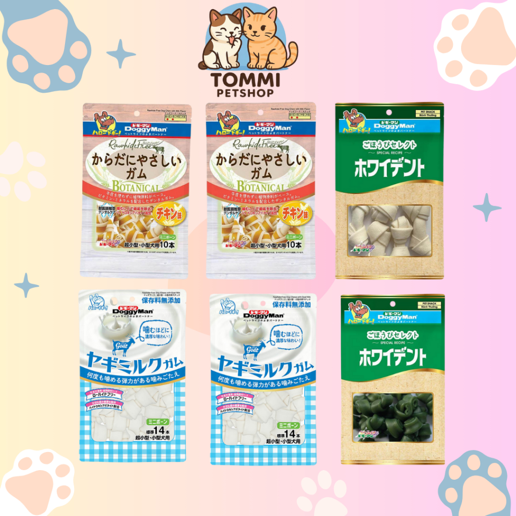 xương nơ cho chó Doggyman , xương gặm cao cấp thương hiệu nhật bản