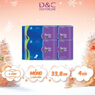  Combo 4 gói băng vệ sinh thảo dược siêu the mát D&C Doctor Care ban đêm 