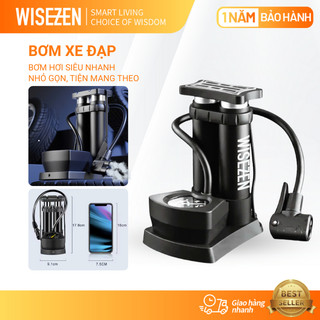  Bơm Xe đạp Mini Máy Xe đạp Nhỏ Gọn Wisezen Bơm Xe Máy đầu Van đa Năng  Siêu Nhẹ Dễ Dàng Di Chuyể 
