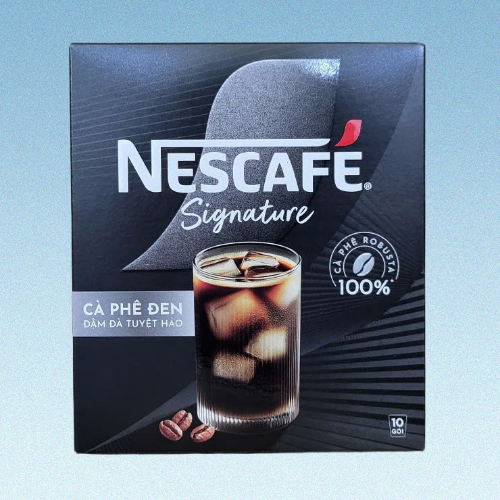 Hộp ĐEN SIGNATURE -- 105gr / 10 gói -- CÀ PHÊ ĐEN ĐẬM ĐÀ TUYỆT HẢO NESCAFE Black Coffee