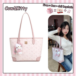 Cow&Kitty Túi Tote màu hồng Túi xách màu hồng phong cách dễ thương cho mèo Túi xách phụ nữ công suất lớn màu hồng túi