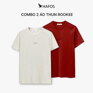   COMBO 2 ÁO   Combo ƯU ĐÃI áo thun HAFOS cổ tròn ROOKEE co giãn thoáng mát. Áo thun nam cotton nhiều màu đứng form 