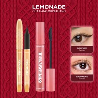 Combo Lemonade Bút kẻ mắt dạng nước SuperTiger Eyeliner 1g & Chuốt mi Supernatural Mascara 7.5g 
