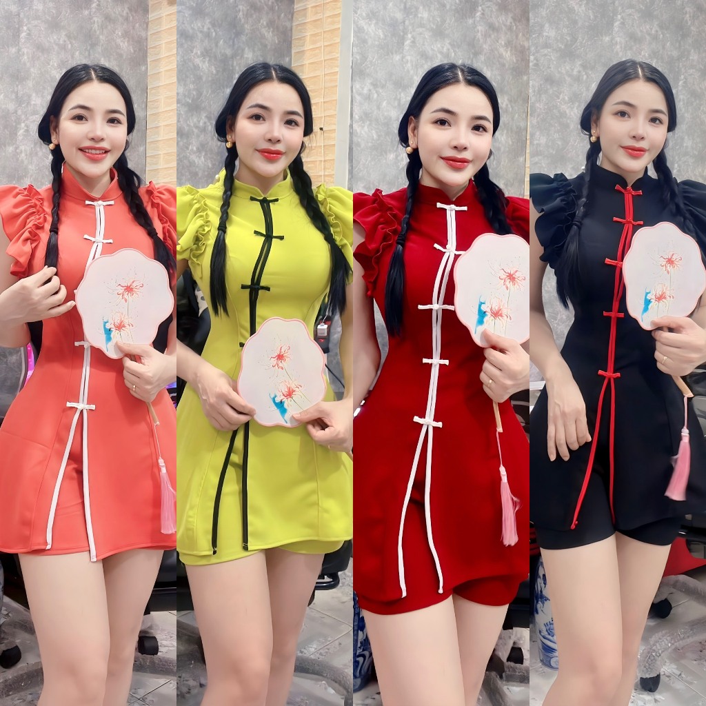 SÉT ĐẦM MẶC TẾT KÈM QUẦN ĐÙI ÔM-AC22