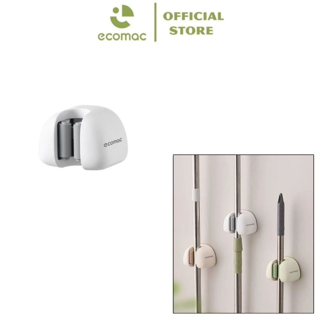 Kẹp Chổi ECOMAC Gắn Tường Hít Chân Không Đa Năng Mẫu Đơn EC40