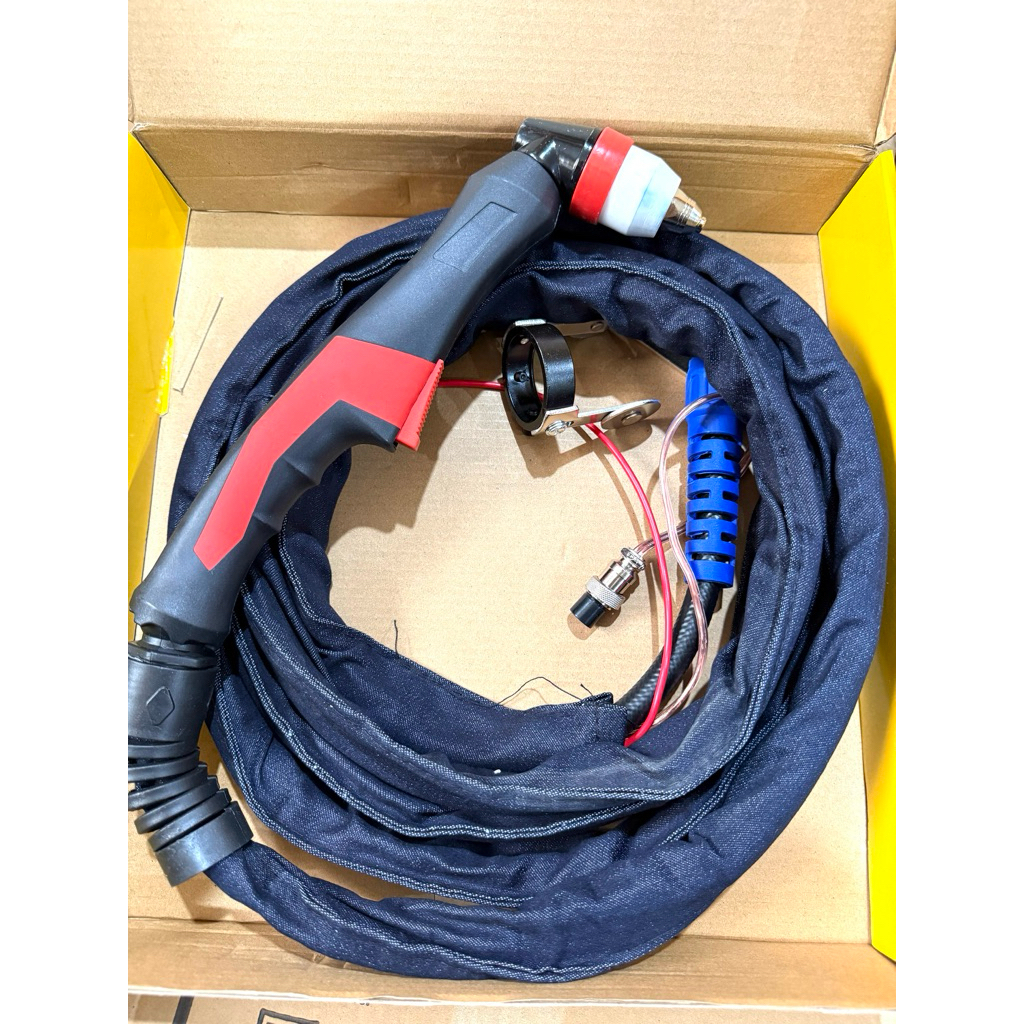 [Loại Tốt] Mỏ cắt Plasma P80 (4M & 8M) Tay Đỏ Đen - Dây cắt P80 dùng cho máy CUT 80A-100A-120A