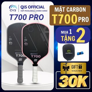  Vợt Pickleball QIS T700 PRO – Mặt T700 Carbon Lõi Polymer 16mm Kiểm Soát Và Xoáy Bóng Vượt Trội 